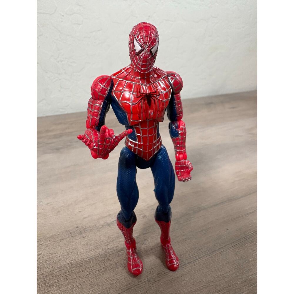 Spider-Man 3 Super Stretch Web Super Posable 2006 Marvel Action Figure- EUC‎